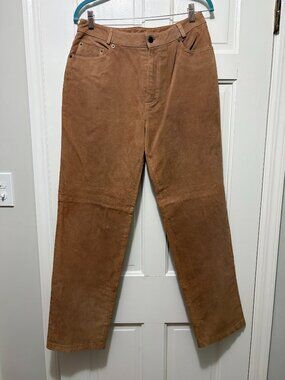 Vintage Chadwick's of Boston Brown Suede Leather Pants, fully lined.